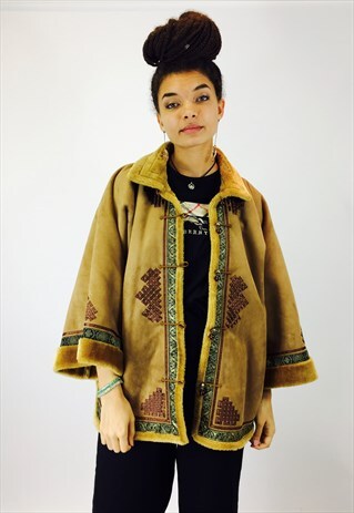 FAUX FUR SHEARLING COAT