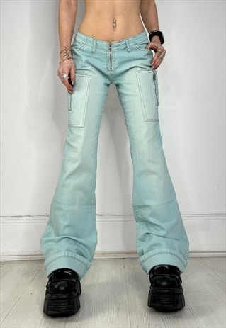 Vintage 90s Jeans Deadstock Utility Low Rise Bootcut Y2k 00s