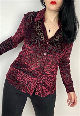 Vintage Grunge style Semi sheer Betty Barclay blouse top