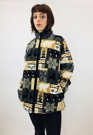 VINTAGE TEDDY BEAR FLEECE JACKET