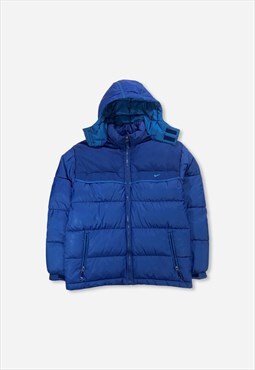 Y2K Nike Puffer Jacket : Blue 