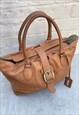 Large Light Brown Leather Handbag by Marni.