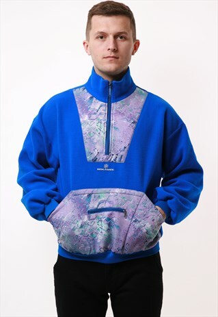 90S VINTAGE HUSKY HOLIDAY 1/4 ZIP FLEECE JUMPER 16591