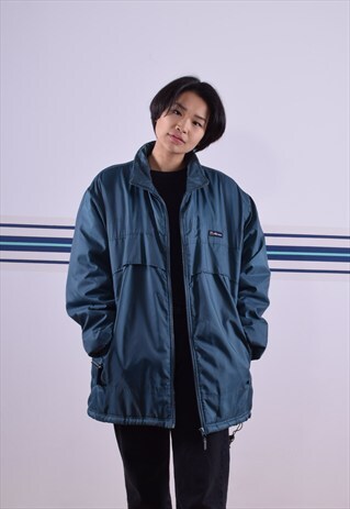 BLUE/GREY ELLESSE EMBROIDERED COAT