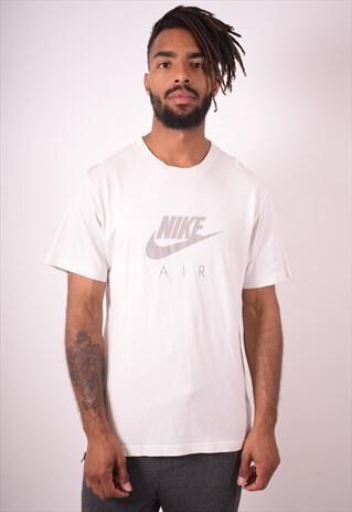 NIKE MENS VINTAGE T-SHIRT TOP LARGE WHITE 90S