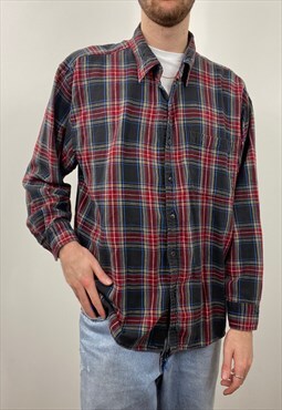 Vintage red and black chequered flannel shirt
