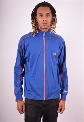 NIKE MENS VINTAGE TRACKSUIT TOP JACKET LARGE BLUE 90S