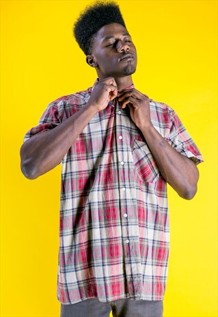 VINTAGE SHORT SLEEVE CHECK SHIRT