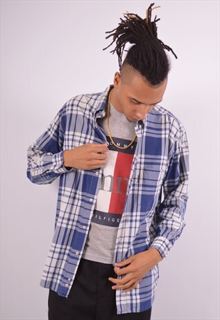 VINTAGE AVIREX SHIRT CHECK BLUE