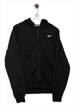 Vintage Nike Sweat Jacket Logo Embroidery Black