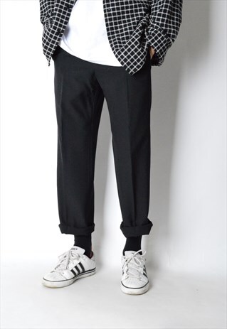VINTAGE 90S BLACK MINIMALIST PANTS