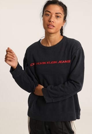 VINTAGE CALVIN KLEIN PRINTED SPELLOUT SWEATSHIRT