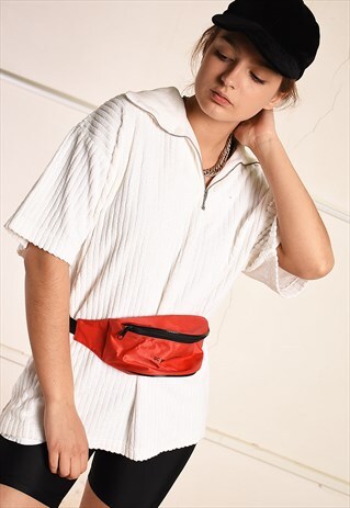 90'S RETRO RIBBED OVERSIZED DAD'S T-SHIRT TEE TOP