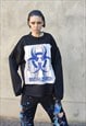 BIOHAZARD RAVER SWEATSHIRT UTILITY OVERSIZED RAW FINISH TOP 