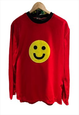 Smiley face rave festival style long top