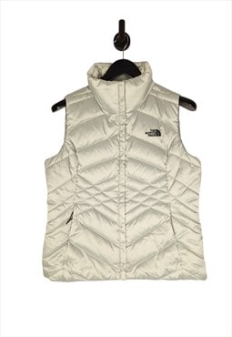 The North Face 550 Gilet Size M UK 10 In Silver Women's 
