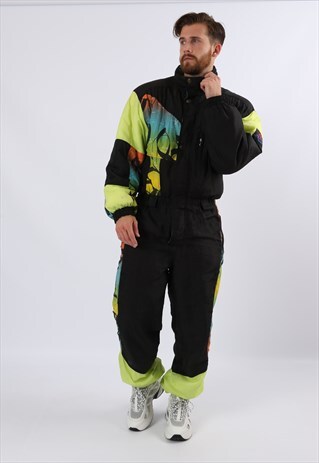 VINTAGE 90'S SORRY FULL SKI SUIT SNOW TALL UK L 42-44" (6CR)