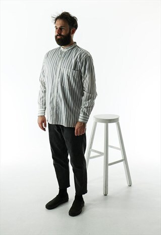 STRIPPED RETRO SHIRT / STRIPPED WHITE BUTTON UP