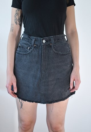 REWORKED BLACK LEVI'S SKIRT