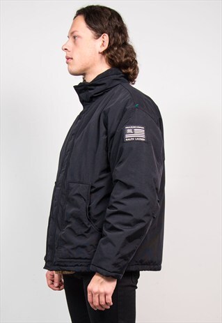 RALPH LAUREN POLO JEANS BLACK PADDED DOWN COAT