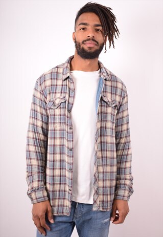MENS VINTAGE SHIRT MEDIUM MULTI CHECK 90S