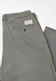 VINTAGE 90S AVIREX WIDE-LEG CHINO TROUSERS IN GREY