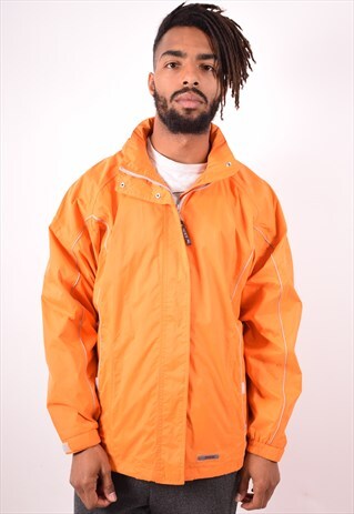 K-WAY MENS VINTAGE JACKET LARGE ORANGE 90S