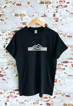 Soundwaves graphic print Black t-shirt