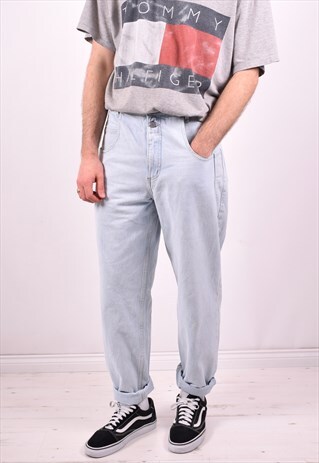 GUESS MENS VINTAGE JEANS W33 L32 BLUE 90S