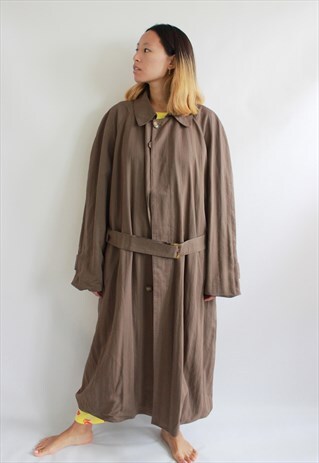 VINTAGE BROWN OVERSIZE TRENCH COAT