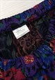 80'S VINTAGE SKIRT PURPLE MULTI FLORAL