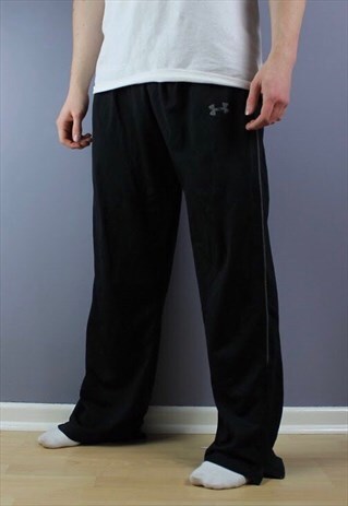 VINTAGE UNDER ARMOUR JOGGERS IN BLACK PRINTED LOGO