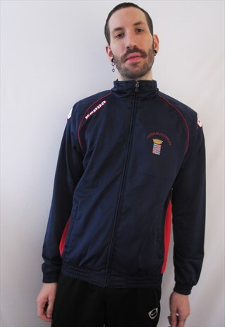 VINTAGE KAPPA DARK BLUE TRACK JACKET ATHLETIC