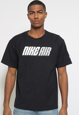 VINTAGE NIKE AIR PRINT LOGO T-SHIRT BLACK