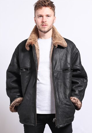 VINTAGE LEATHER AVIATOR JACKET