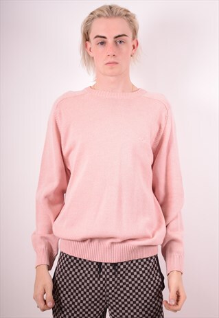 FILA MENS VINTAGE JUMPER SWEATER XL PINK 90S