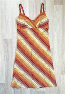 Y2K Stripe Print Summer Dress