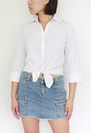 WHITE MINIMAL SHIRT BLOUSE