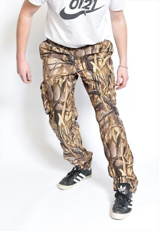 VINTAGE BEIGE DEERHUNTER WETLANDS CAMO TROUSERS