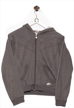 Vintage Nike Sweat Jacket Logo Embroidery Grey