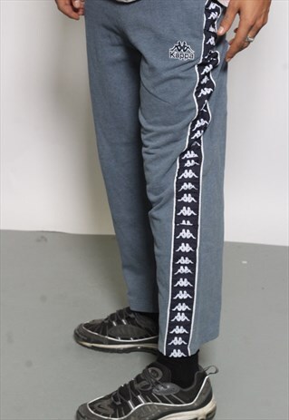 VINTAGE KAPPA TAPE LOGO TRACK BOTTOMS