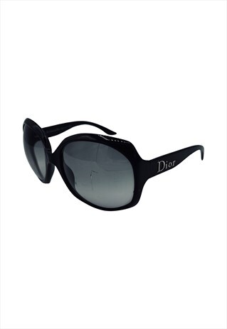 Christian Dior Sunglasses Oversized Black Round Glossy 1 