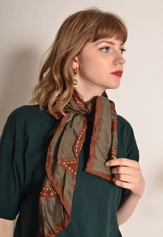 VINTAGE PATTERNED SCARF HEAD PIECE FLOPPY BOW TIE