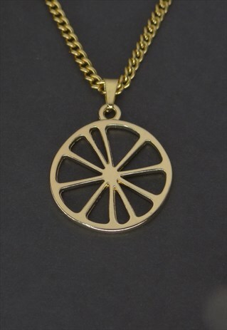 CRW Gold Lemon Slice Necklace 