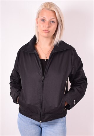 PUMA WOMENS VINTAGE JACKET MEDIUM BLACK 90S