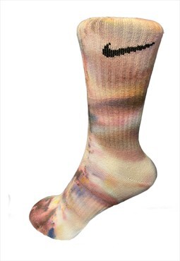 Hand Dyed Nike Sock Chocolate 1 pair 