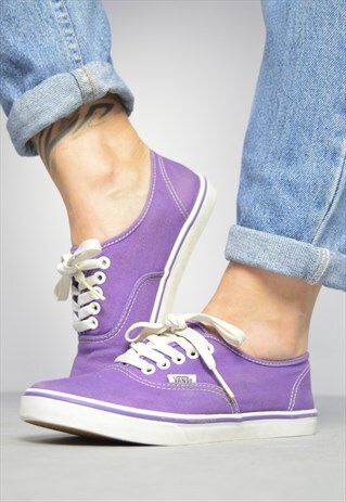 VINTAGE 90S VANS PURPLE SKATE SHOES TRAINERS PREPPY RETRO