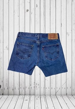 vintage blue denim levi 501 shorts 32