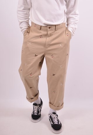 VINTAGE POLO RALPH LAUREN CHINO TROUSERS FLYING DUCK BROWN