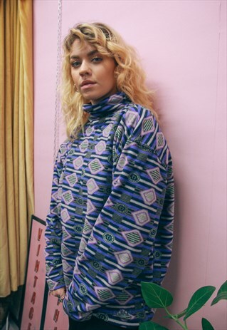 VINTAGE ADIDAS PATTERNED FLEECE